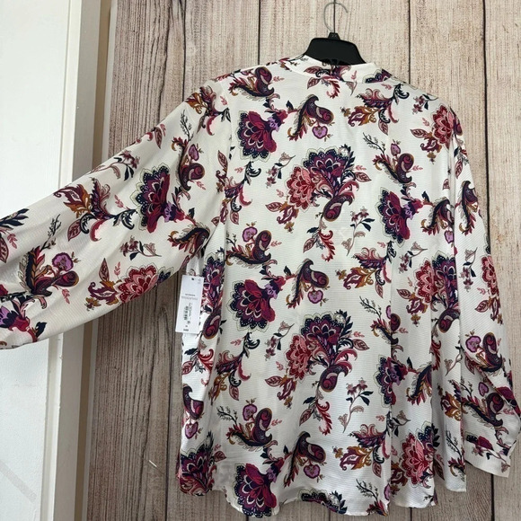 Liz Claiborne Womens Split Tie Neck Long Sleeve Blouse 3X - Picture 4 of 13